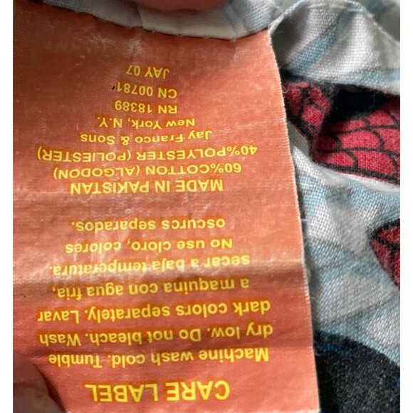 Marvel Spiderman Twin Sheet Set 2 Piece 60% Cotton 40% Polyester Blue & Red Web - Picture 5 of 11